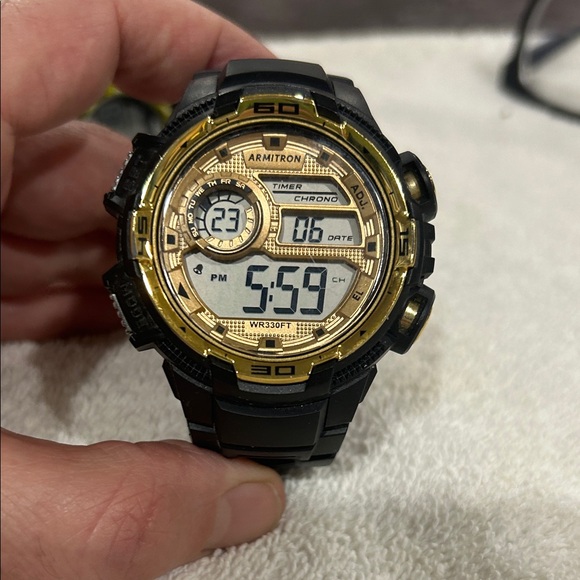 Armitron Other - Armitron Black and Gold Chronograph Watch
